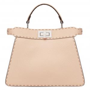 FENDI Кожаная сумка Peekaboo ISeeU через плечо, кроссбоди, маленькая женская сумка Pink