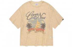 Футболка с коротким рукавом Unisex Beige COVERNAT, бежевый