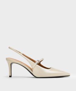 Туфли-лодочки «Мэри Джейн» с острым носком и открытой пяткой