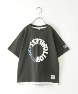 Футболки с многослойным принтом и асимметричным низом, 2 шт. (120–160 см) Ikka, цвет Dark Gray