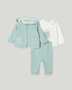 Трехкомпонентный флисовый комплект с детским воротничком, принтом собаки и санками для малыша Coconut El Corte Inglés, многоцветный