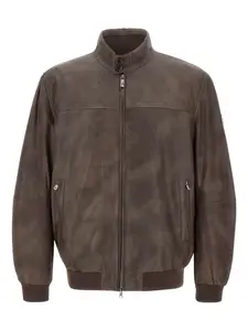 Кожаная куртка-бомбер Peuterey, коричневый