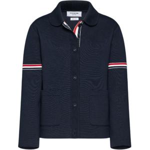 Хлопковая куртка в полоску rwb THOM BROWNE, синий