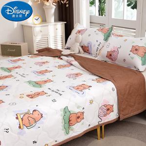 Disney Постельное белье, 4 предмета, простыня, 180x200 см, летнее одеяло 200x230 см, капибара