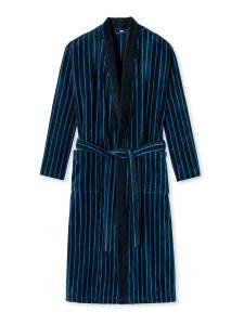 Длинный халат uncover by SCHIESSER Timeless Comfort, лазурный/темно-синий