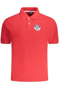 Мужская рубашка-поло North Sails с коротким рукавом и принтом, красный