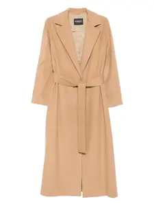 Пальто с поясом и лацканами DONDUP, нейтральный