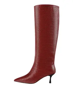 Сапоги на каблуках L37, красный