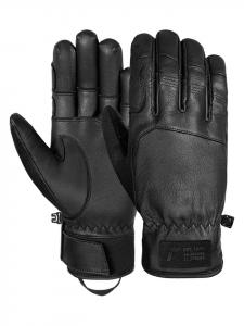Reusch Кожаные перчатки для катания на лыжах/сноуборде "Cooper" черного цвета
