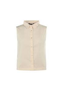 Блузка ария с короткими рукавами и элегантным воротником рубашки Freshlions, бежевый