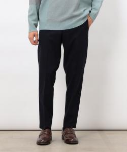 Классические брюки: зауженные брюки из эластичной саржи с двусторонней начесом Comme Ca Ism, цвет Navy