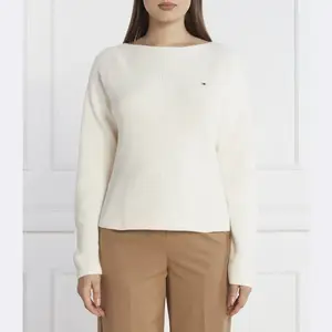 Свитер обычного кроя с открытой строчкой Tommy Hilfiger, белый