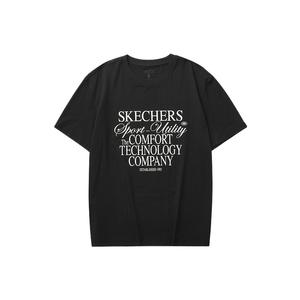 Футболка унисекс угольно-черная Carbon Black Skechers, черный