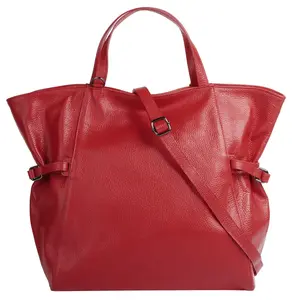 Шоппер Samantha Look, натуральная кожа, производство Италия, красный