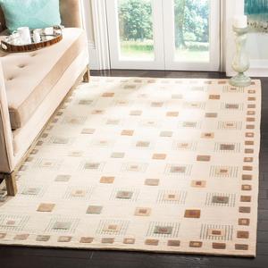 Ковер SAFAVIEH, 183 x 275 см, Tibetan Collection, Ivory, ручной работы из современной шерсти, идеально подходит для помещений с высокой проходимостью в гостиной, спальне (TB372B)