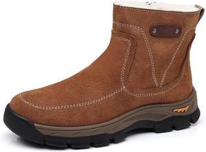 Женские зимние ботинки GSLMOLN из замши, стильные и теплые, с искусственным мехом, удобные на щиколотку, с молнией сбоку, противоскользящие, повседневные, Khaki