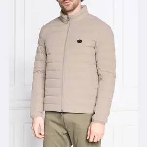 Пуховик стандартного кроя Emporio Armani, бежевый