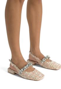 Туфли-лодочки с открытой пяткой Alma en Pena, светло-розовый