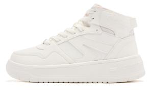 Кеды, скейтборд обувь женская высокая слоновая кость/облачно-розовый Qiaodan