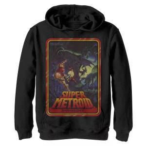 Толстовка с капюшоном в стиле кандзи и плакатом Nintendo Super Metroid для мальчиков 8–20 лет Licensed Character