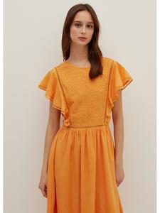 Платье до колена STEFANEL, оранжевый