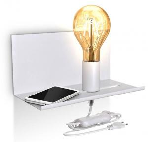 Настенный светильник B.K. Licht mit Ablage BKL1385, белый - абс - 12 x 12 x 25 см
