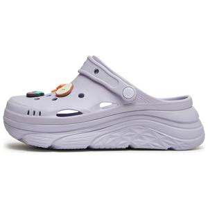 Teenmix Повседневные мягкие сабо для женщин с эффектом увеличения роста 4,5 см "Фрукты и овощи Дженга" - фиолетовые, цвет Purple