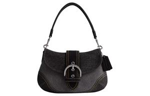 Сумка через плечо Soho Denim с кошельком из переработанной кожи женская черная COACH