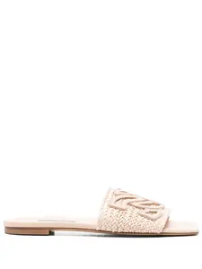 Сандалии на плоской подошве Positano Casadei, нейтральный