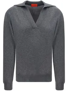 Свитер с V-образным вырезом WILD CASHMERE, серый