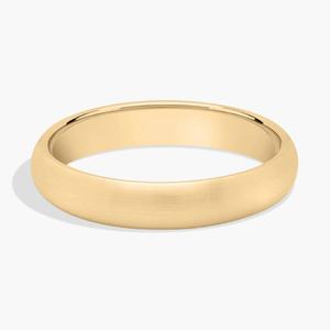 Матовое обручальное кольцо средней толщины Comfort Fit из 14-каратного желтого золота (4 мм) Blue Nile