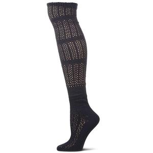 Носок линейный пучок выше колена Memoi, Navy