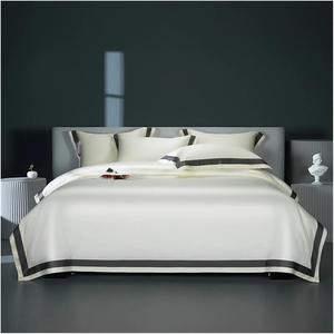 Generic Комплект постельного белья из египетского хлопка с жаккардовой отделкой