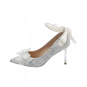 PARK DANCE Серебряные лодочки на шпильке 8 см, цвет Silver 8cm