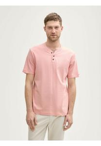 Базовая футболка HENLEY TOM TAILOR, коралловый