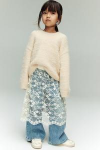 Кружевная юбка H&M, бежевый