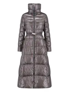 Макси-пальто А-силуэта с поясом Herno, серый