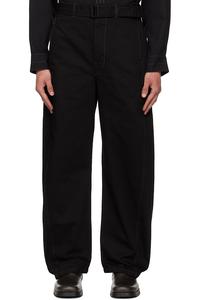 Джинсы с перекрученным поясом Lemaire, черный