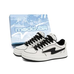 Medd Пухлые скейтбордские кроссовки противоскользящие износостойкие низкие унисекс белые черные, цвет White Black