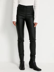 KAFFE Джеггинсы из искусственной кожи с покрытием Ada, черные
