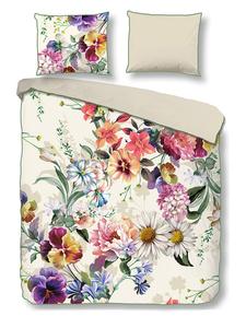 Комплект постельного белья из сатина Novara бежевый/разноцветный Descanso, 155x220 см