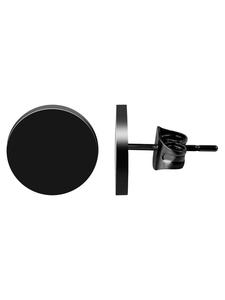 Adeliás Женские серьги - серьги-гвоздики из нержавеющей стали черного цвета