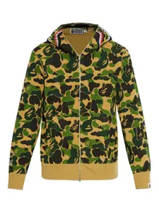 Худи с камуфляжным принтом A BATHING APE, зеленый