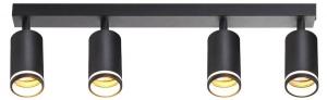 Потолочный светильник Nettlife Herne 4-flammig, черный - металл - 5 x 17 x 58 см