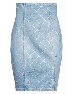 Джинсовая юбка Balmain, синий