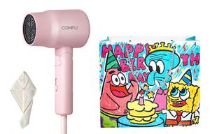 Фен для волос Confu, Cherry Blossom Pink [Birthday Shopping Bag Set]