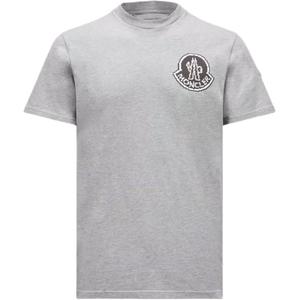 Футболка с логотипом Moncler, серая