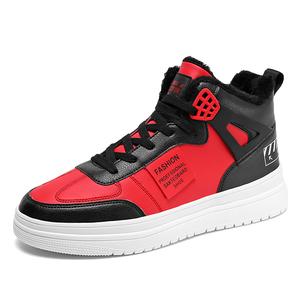 TONYBEAR Высокие кэжуал кроссовки унисекс черно-красные, цвет Black Red