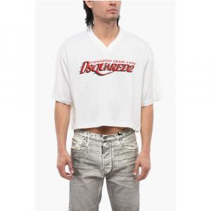 Футболка с принтом «Football Fit» укороченная Dsquared2, Beige