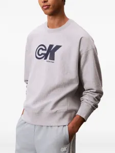 Свитшот с логотипом Calvin Klein Jeans, серый
